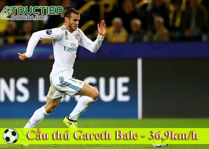 Cầu thủ Gareth Bale - 36,9km/h