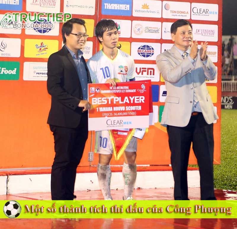 Một số thành tích thi đấu của Công Phượng